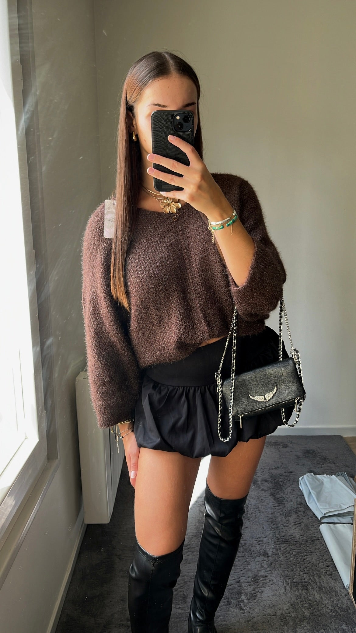 PULL 20% LAINE MARRON