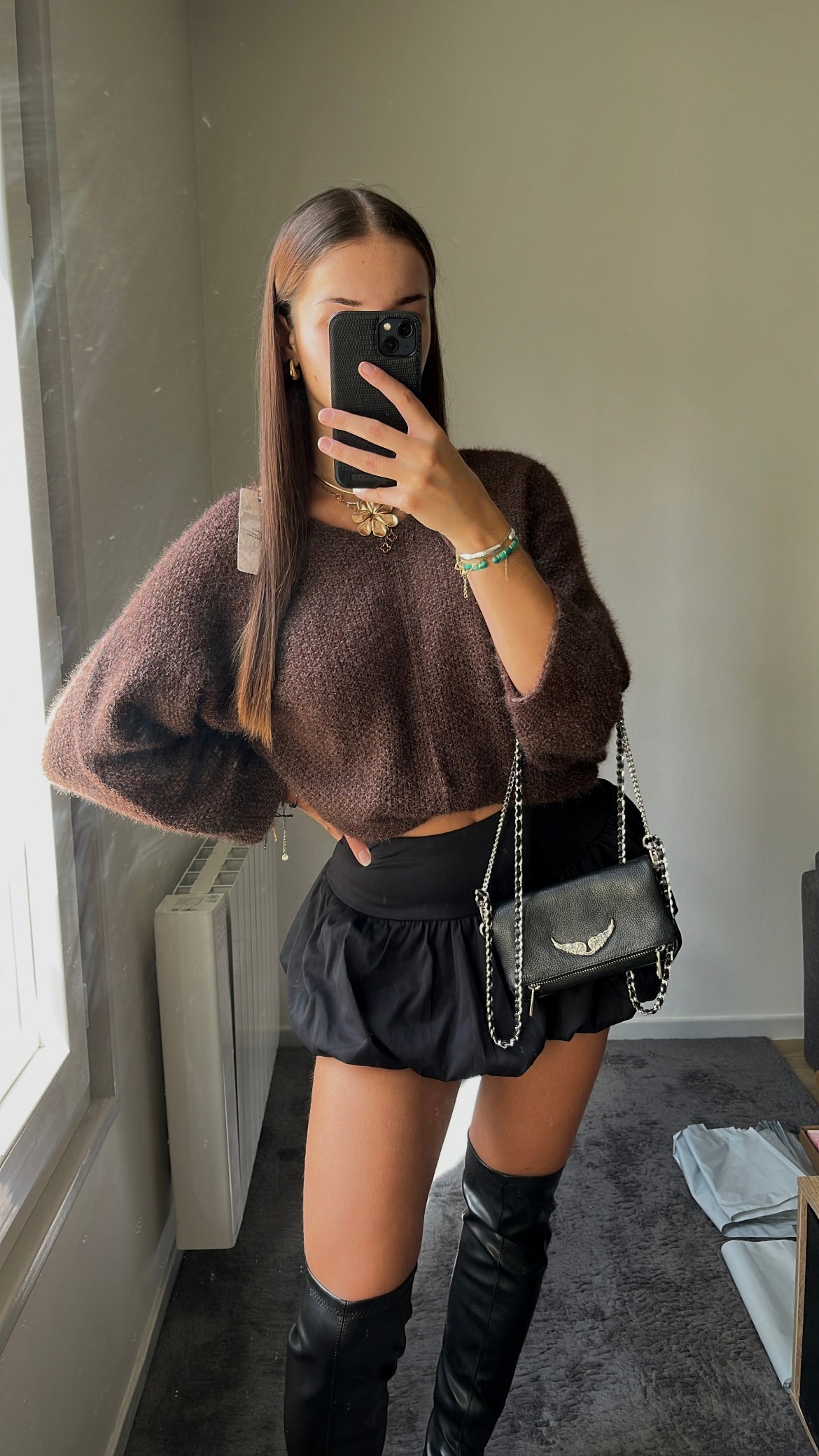 PULL 20% LAINE MARRON